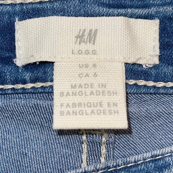 H&M Light Blue High Rise Cotton Viscose Jeans-Pants Sz. 6 - Picture 8 of 10